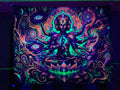 PSYDE EYE NEON PSYCHEDELIC GODDESS TAPESTRY – UV REACTIVE