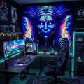 PSYDE EYE NEON SHAMAN TAPESTRY – UV REACTIVE