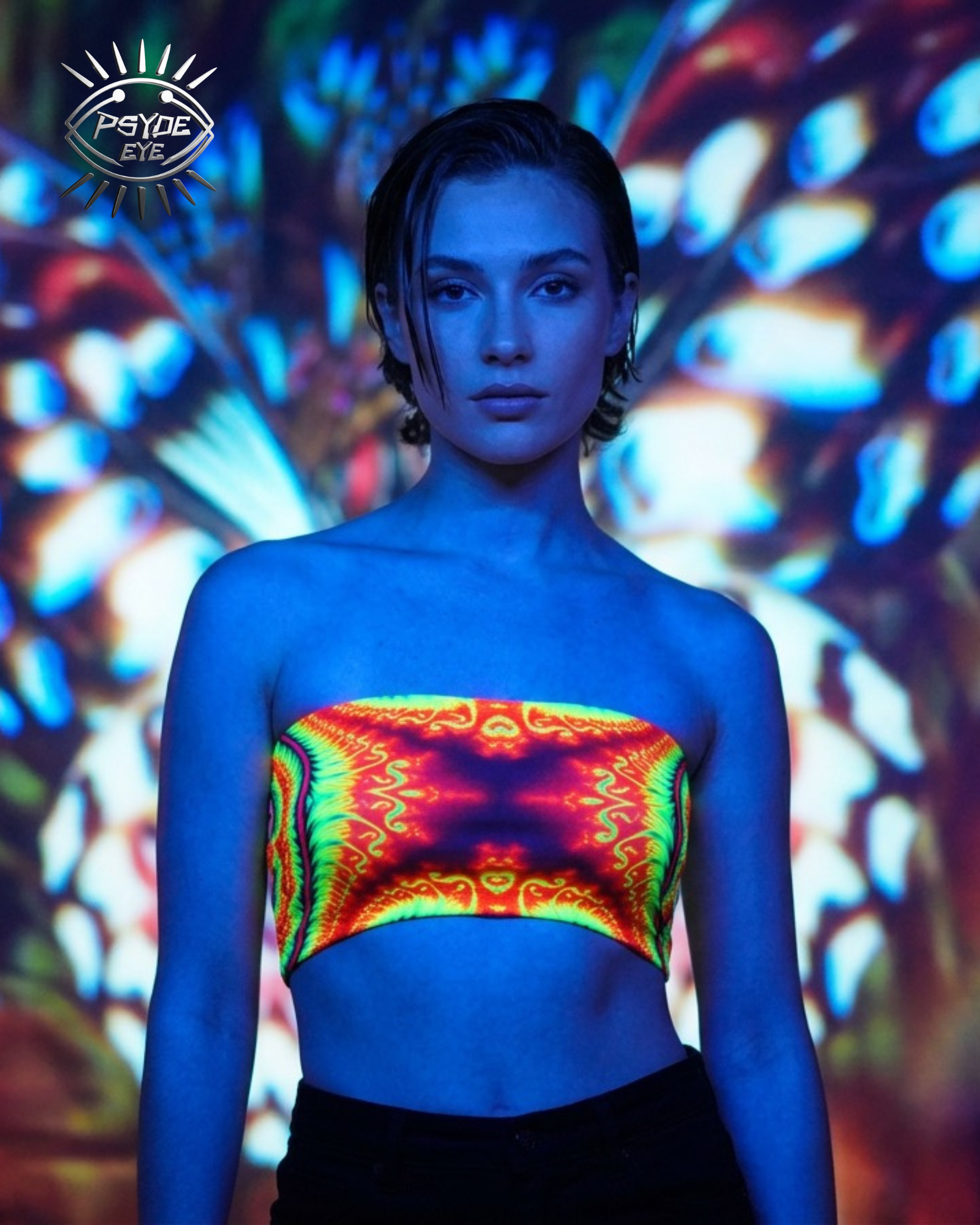 NEON UV REACTIVE WOMEN'S TUBE TOP