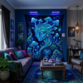 PSYDE EYE NEON FOREST SPIRIT TAPESTRY – UV REACTIVE