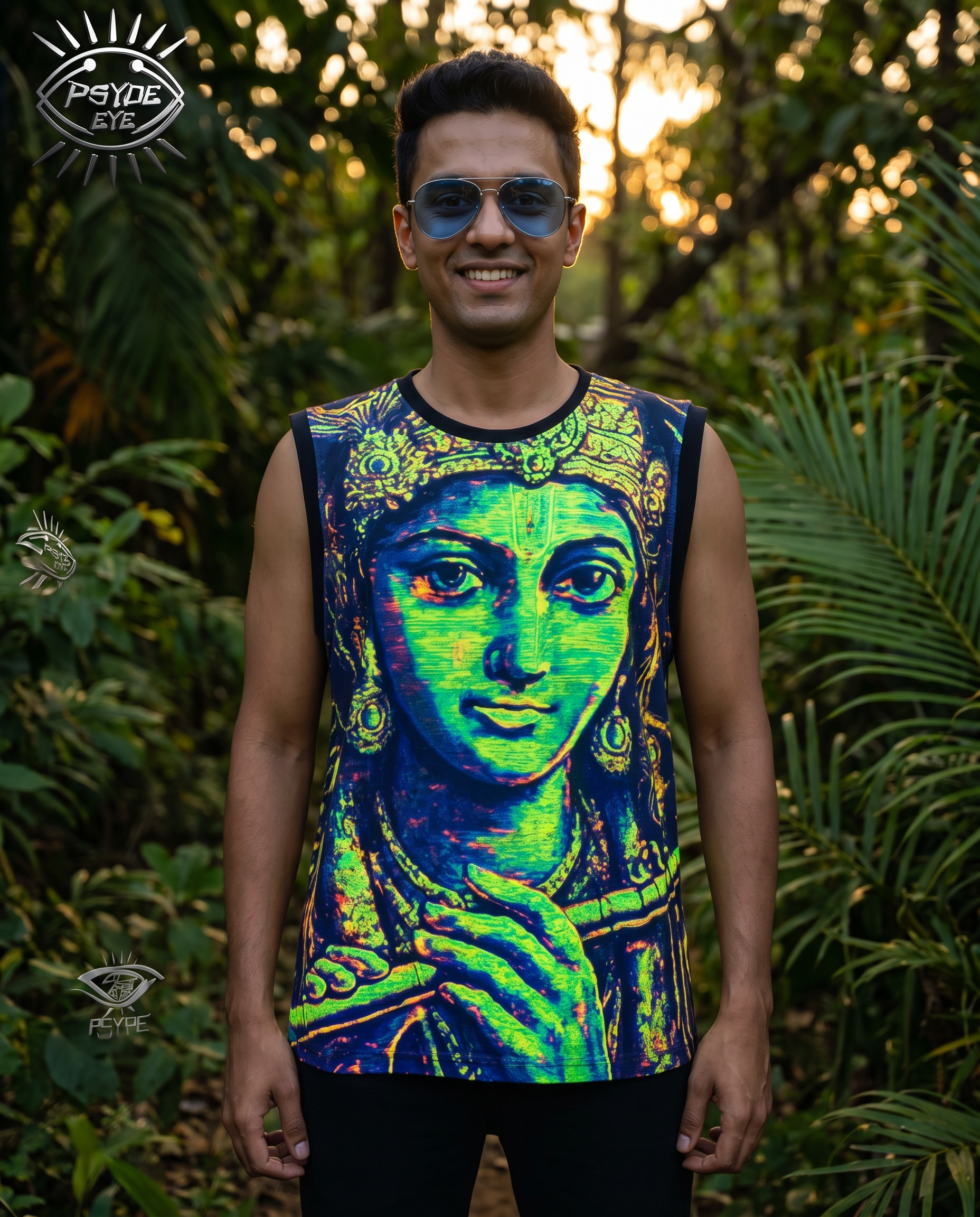 NEON UV REACTIVE MEN'S TANK TOP