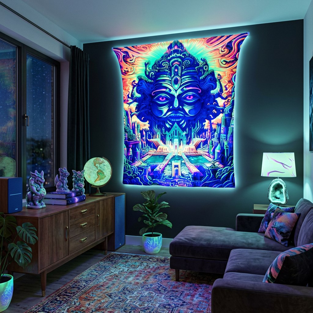 PSYDE EYE NEON TAPESTRY – UV REACTIVE