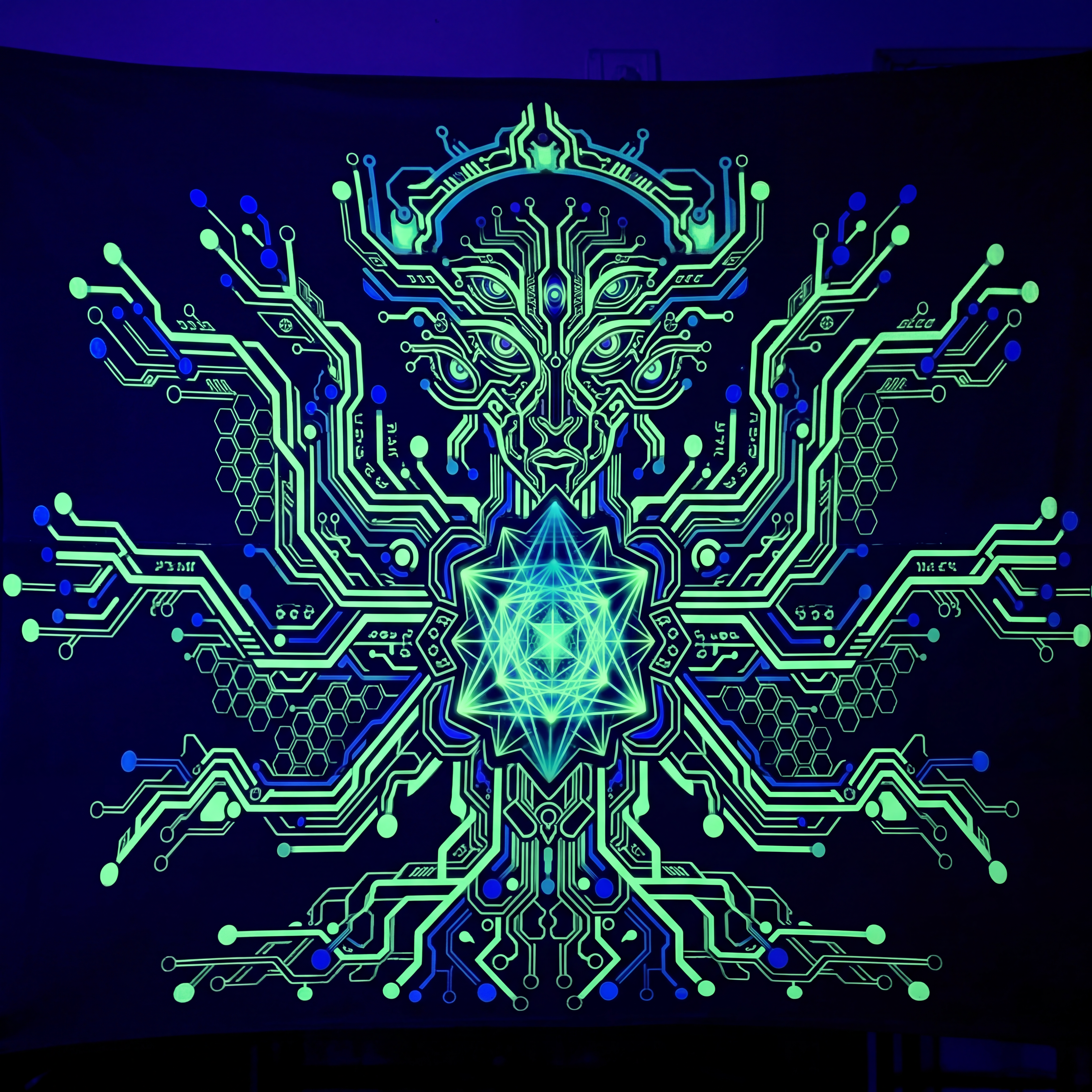 PSYDE EYE NEON TAPESTRY – UV REACTIVE